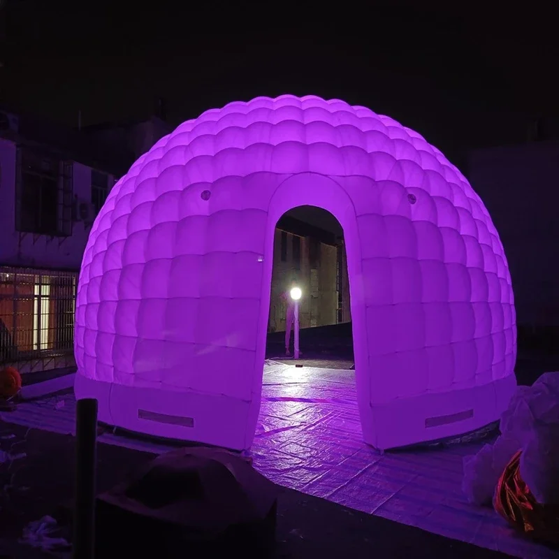 Opblaasbare lucht Nieuwste Oxford-koepeltent Honinghuis Afgewerkte iglo met led-verlichting Marquee Bar Tent Bruiloftsfeest Evenementverhuur