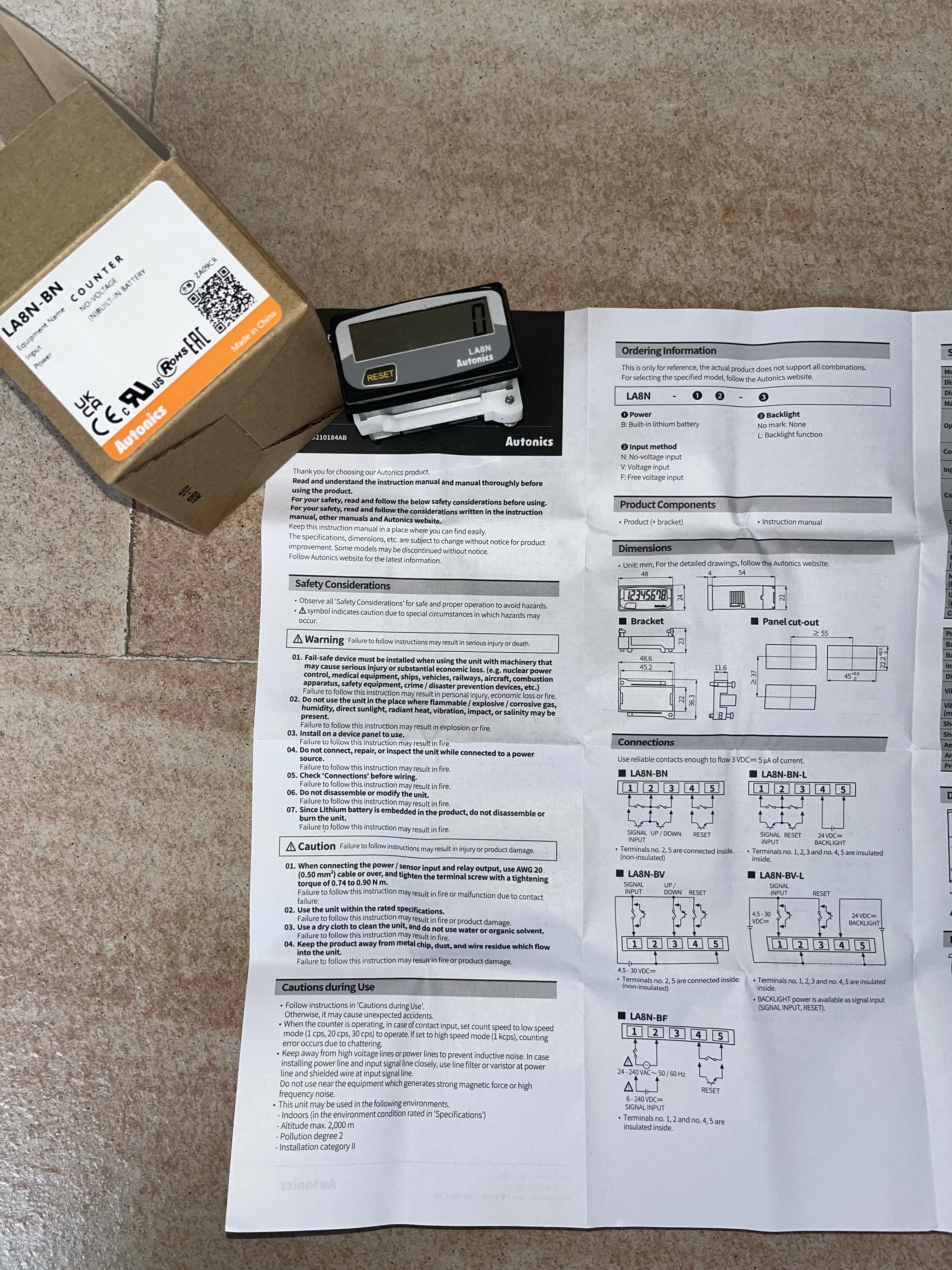 New original authentic LA8N-BN Autonics timer