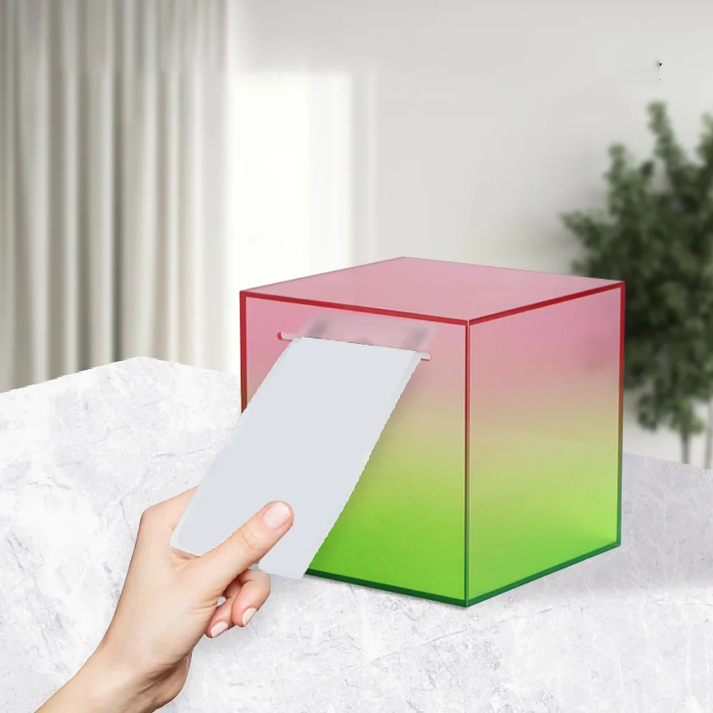 

Large Piggy Bank Acrylic for Adults Daily Use Saving Pot Vintage Colorful Money Container Child