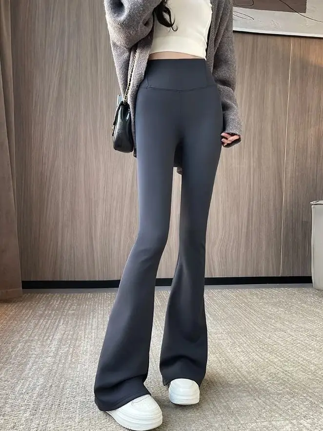 

Women High Waisted Slim-Fit Tapered Leggings Autumn Winter Wear Sport Figure-Flattering Butt-Lifting Yoga Fleece Base Layer Warm