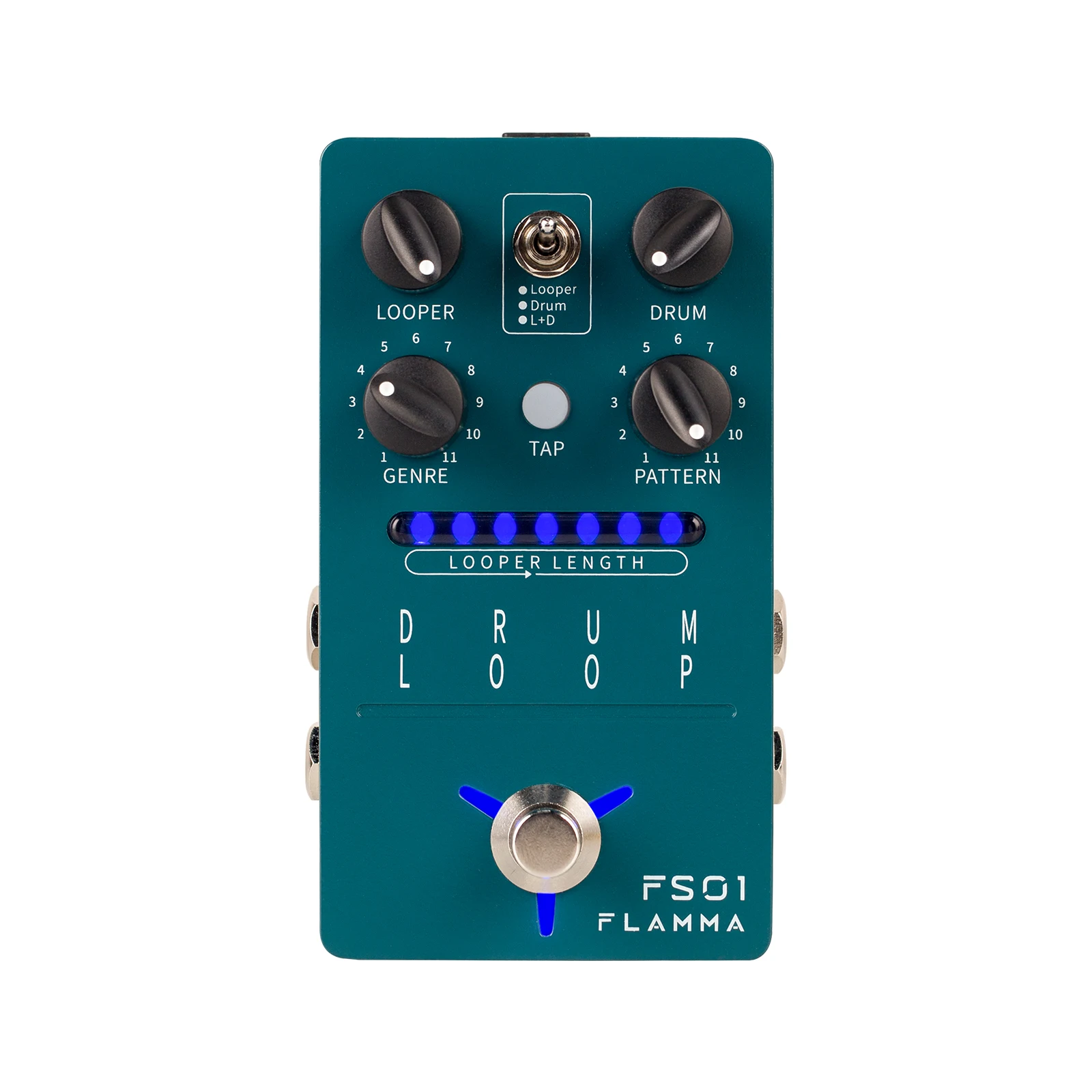 FLAMMA FS01 Drum Loop Drum Machine Looper Guitar Effects Pedal 20Min Looper 11 Different Rhythm Styles