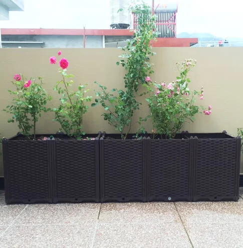 Quality Home Garden Plastic Planting Box Wholesale Vegetables Container Flower Pots & Planters