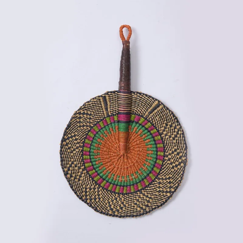 

Hand-woven fan Color home wall pendant Seagrass woven Color handmade shaker fan
