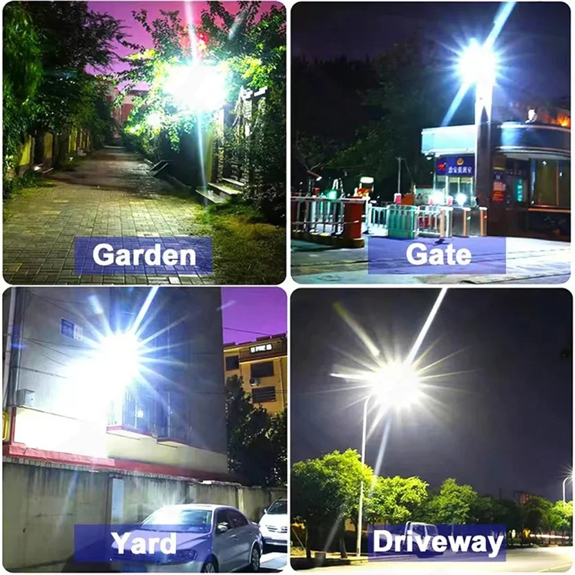 Powerful Solar LED Lights Super Bright Outdoor Street Lamps High Power Solar Light Motion Sensor with Remote Control Garden Lamp