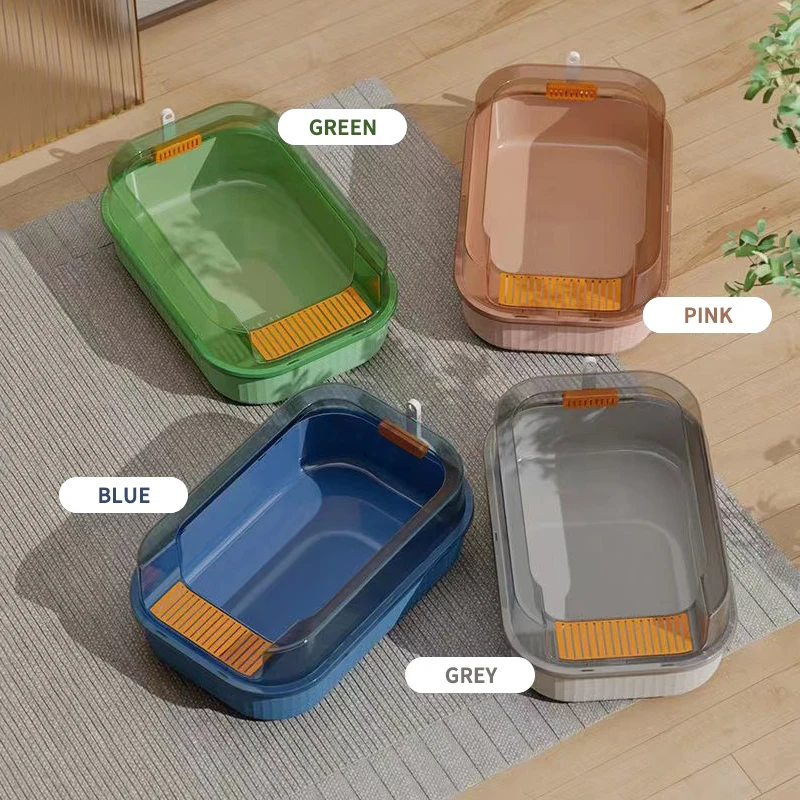 Direct Selling Pet Products Cleaning Plastic Cat Toilet Box Trays Simple Cat Box