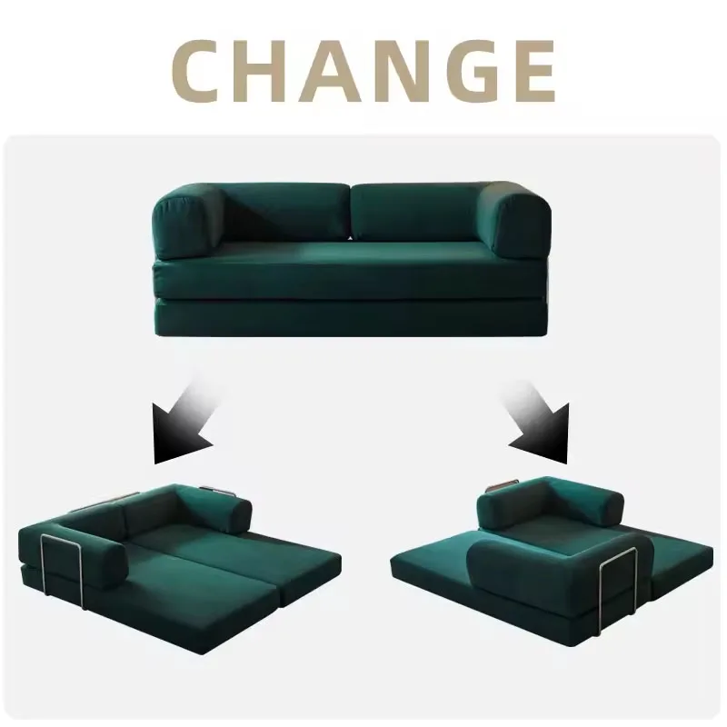 Corduroy Small Sofa Compressible Foldable 3 In 1 Sofa Bed Detachable Washable Living Room Bedroom Multi Functional Sleeping Bed