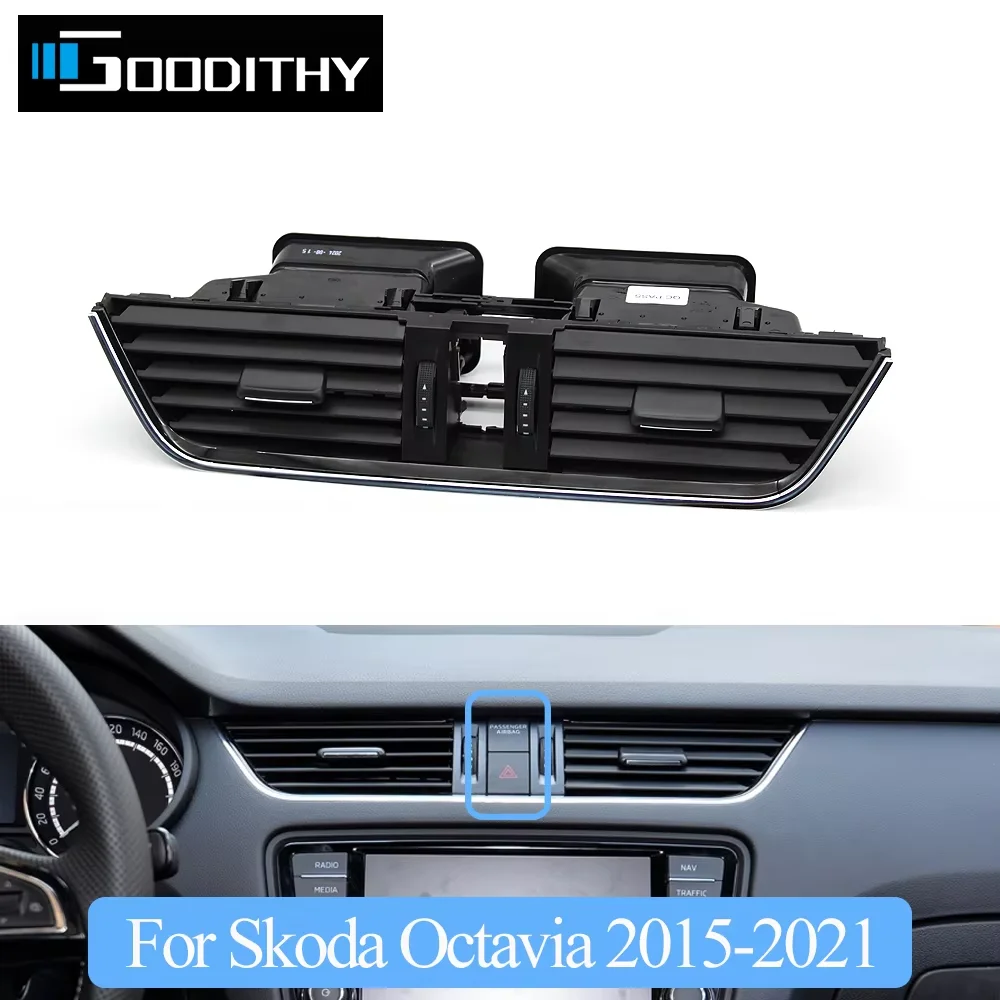 Auto Klimaanlage Lüftungsgitter Abdeckung für Links, Rechts und Mitte für Skoda Octavia 3 A7 5E MK3 2013-2021 5E0820951C – Detail 18
