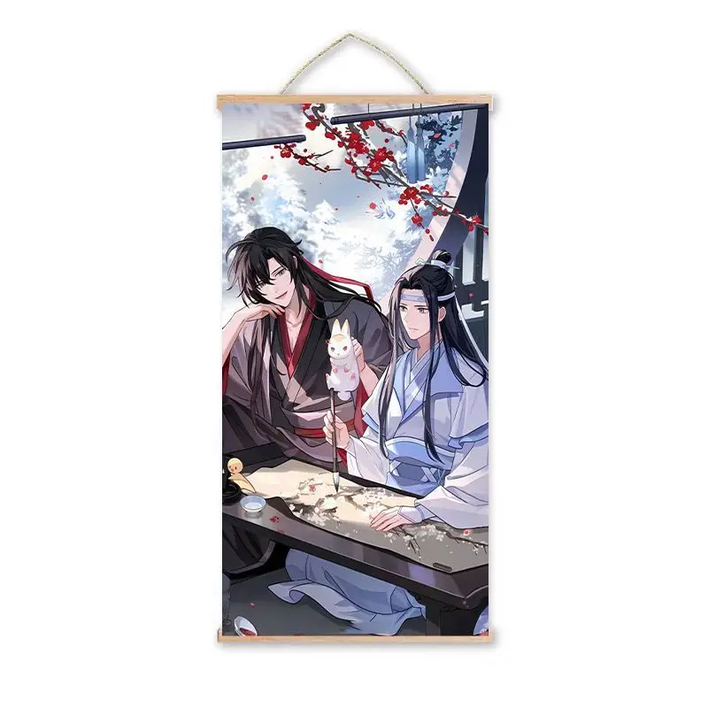 40x80cm Mo Dao Zu Shi Anime Poster Wall Decor Gold Scroll Hanging Picture Gift for Anime Fans Lan
