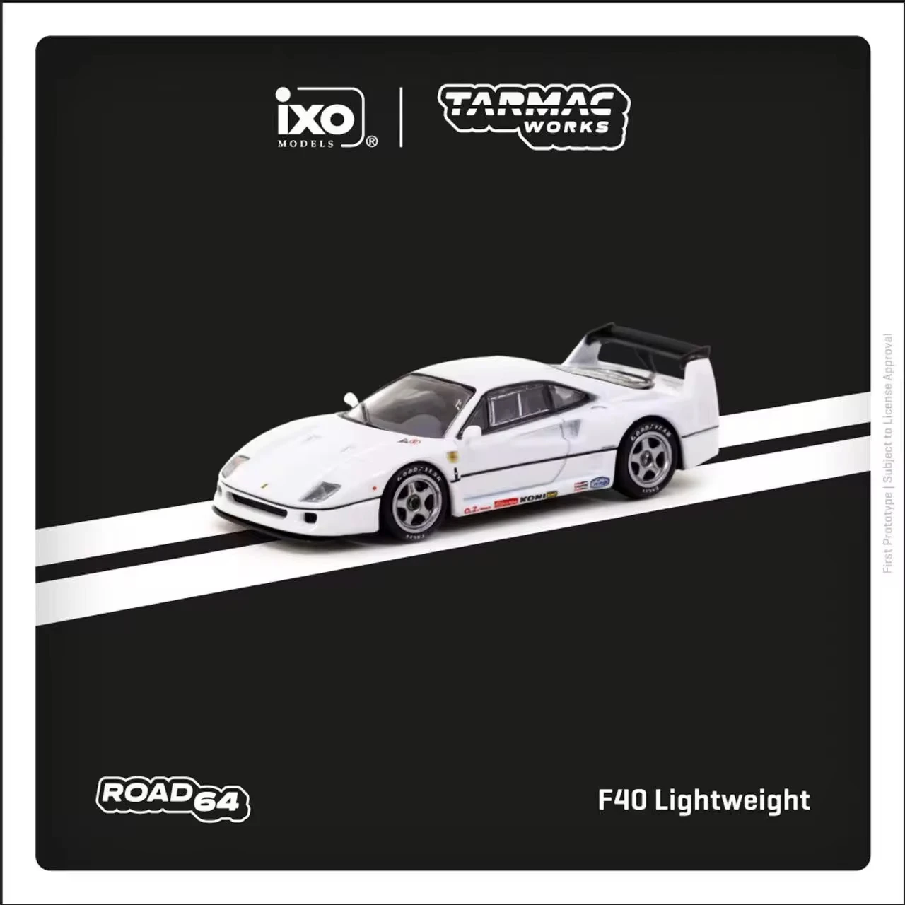 In Stock 1:64 TW F40 Lightweight White Diecast Car Model Collection Miniature Toy Tarmac Works