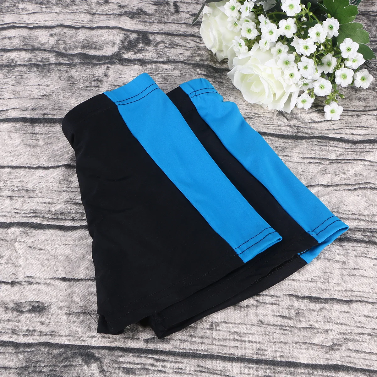 

Sky Blue Swimming Shorts Nylon Adjustable Drawstring Elastic Waistband Swim Trunks for Beach Surf Running Sports
