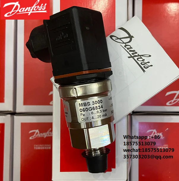 For Danfoss MBS3000 060G6834 060G3437 060G3756 060G1429 060G1107 060G6139 060G6141Pressure Sensor 0-0.3bar 4-20mA 1 Piece