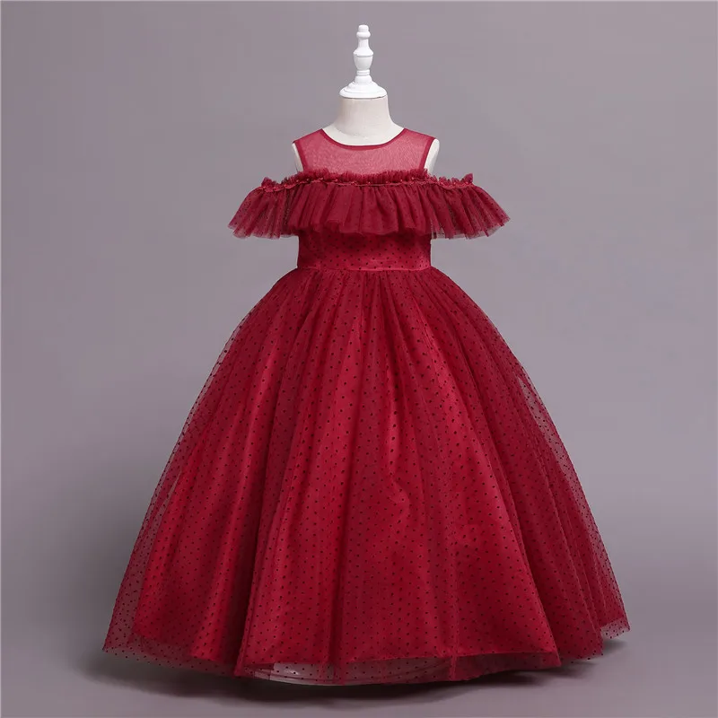 2022 Girls Dresses 5-14 Years Kids Birthday Party Formal Evening Ball Gown Children Clothing For Girl Wedding Princess Dress