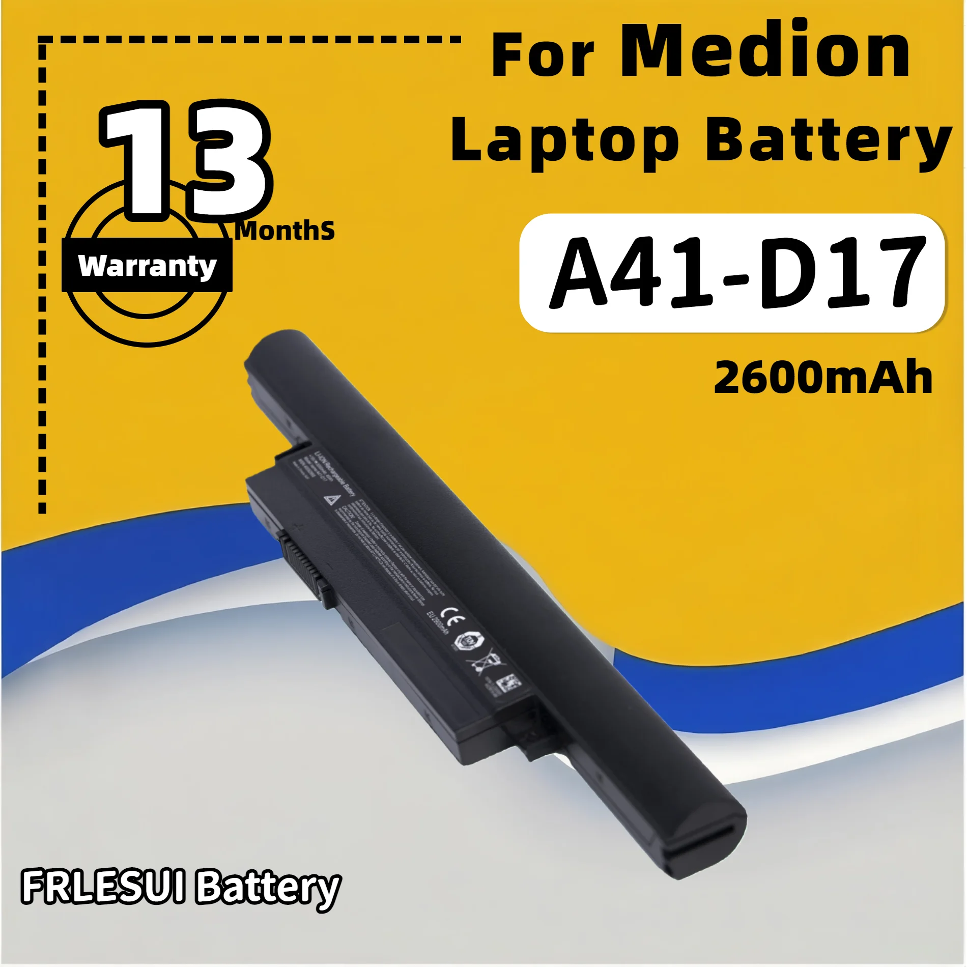 FRLESUI لبطارية Medion أكويا E7415 E7415T E7416 E7419 Erazer P7644 P7648 P7643 P7647 MD99852 MD99310 A41-D17