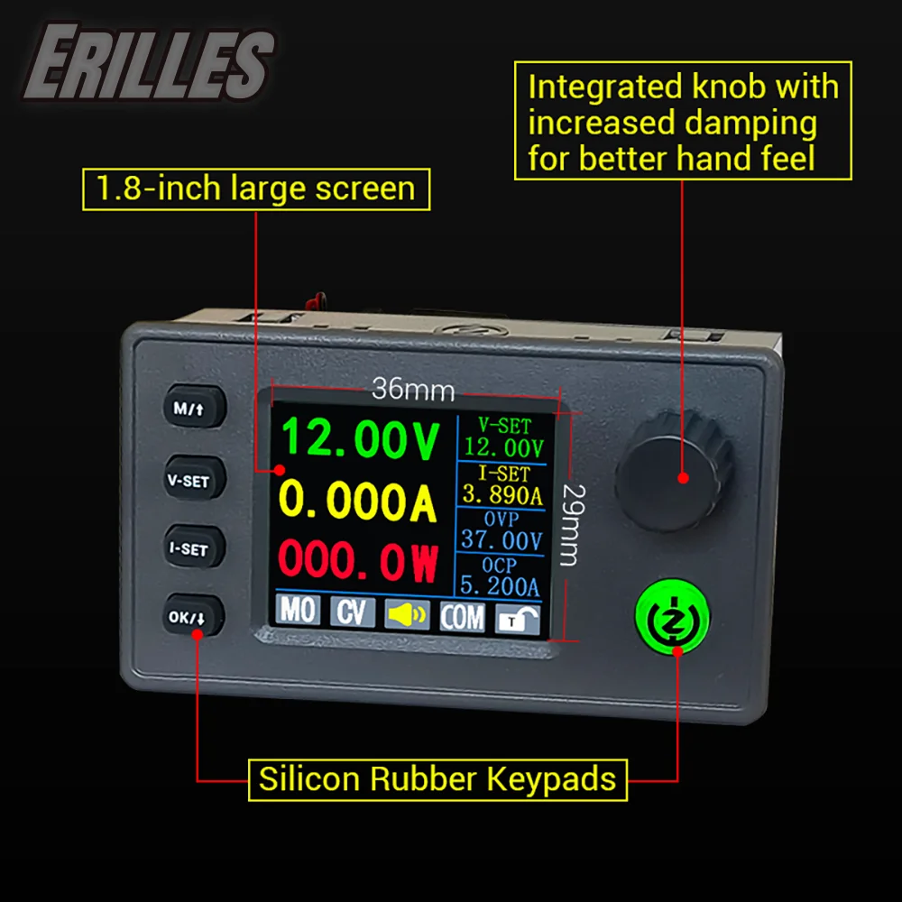 SK150C カラースクリーン CNC リフト電圧調整可能な DC 電圧レギュレータ電源 CC CV 充電モジュール 40V 8A 150 ワット