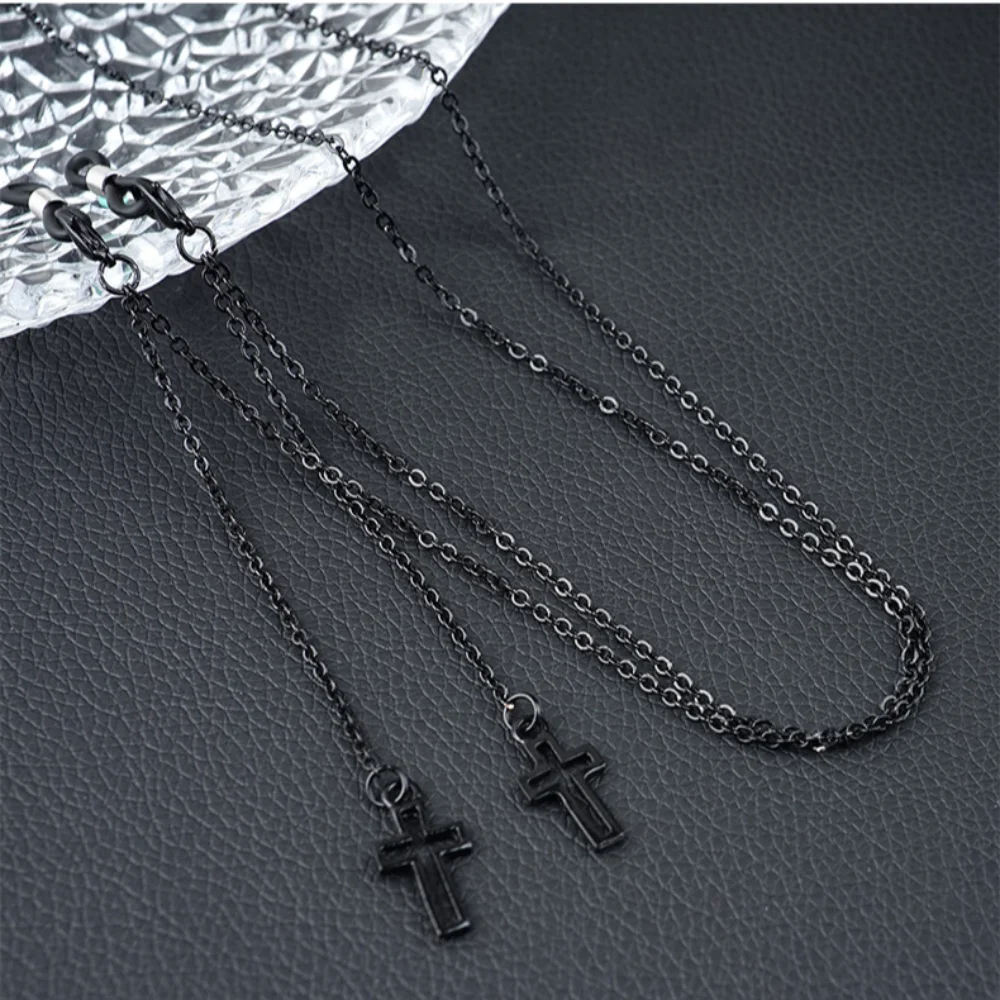 Fashion Metal Cross Pendant Glasses Chain Spectacles Cross Neckline Glasses Chain Pendant Pendant Glasses Chain Women