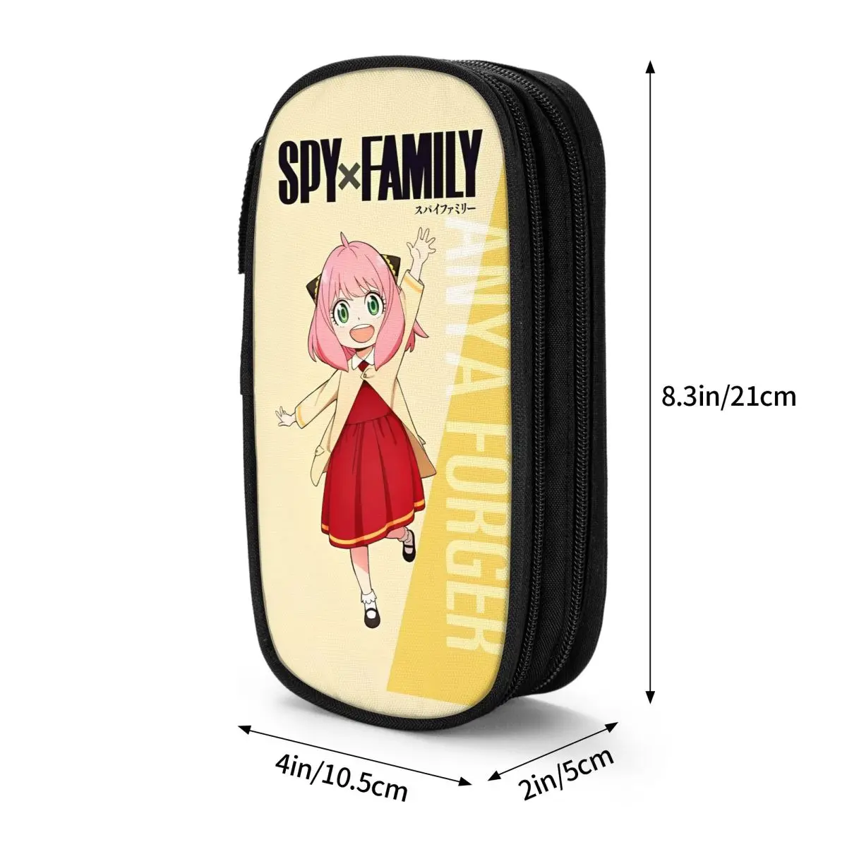 Anime espião x família lápis casos nova caixa de caneta sacos estudante grande armazenamento material escolar presente lápis casos