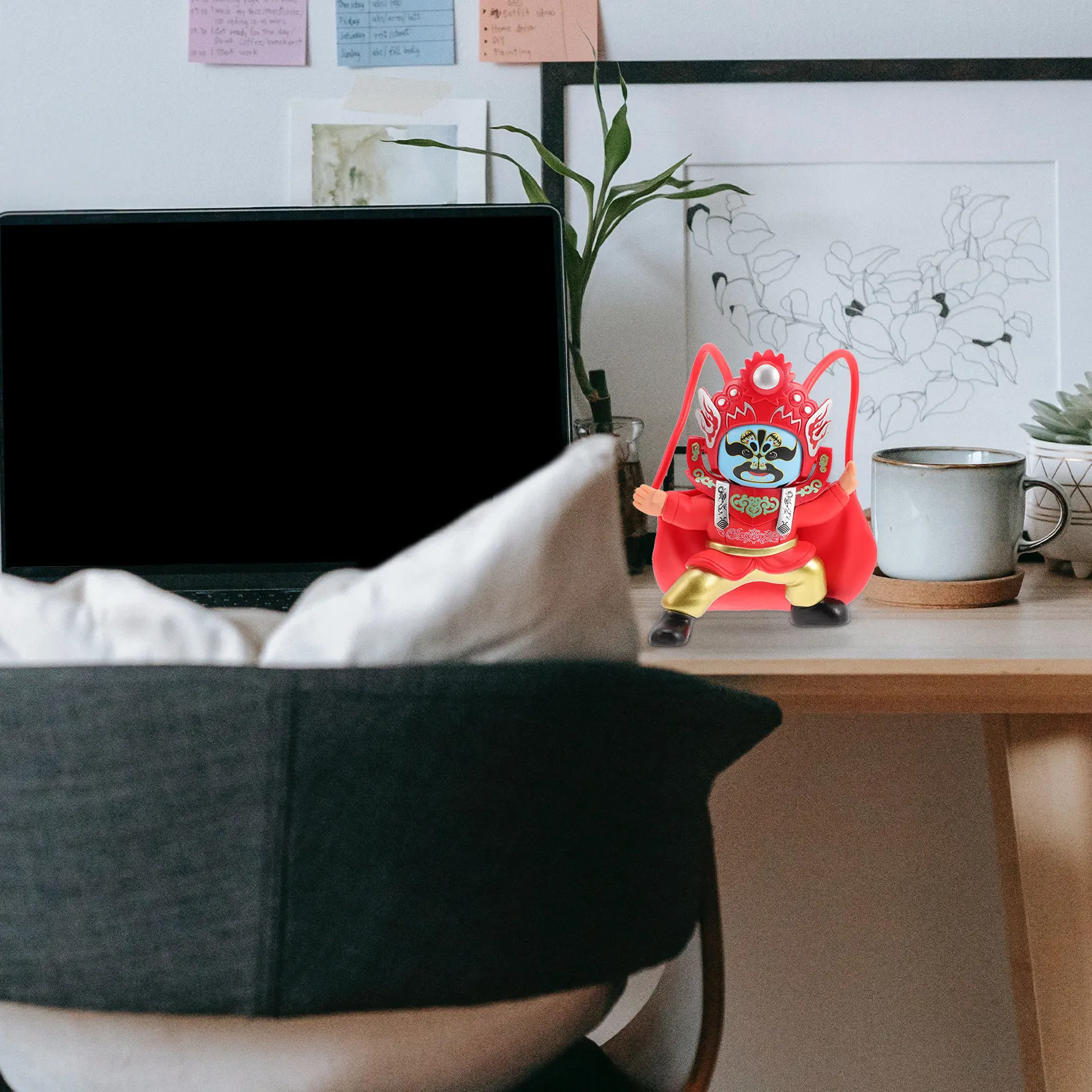 

Китайский сувенир: фигурка для смены образов персонажей оперы Сычуань, пластик, разноцветная, в стиле Пекинской оперы, для дома и офиса, на рабочий стол