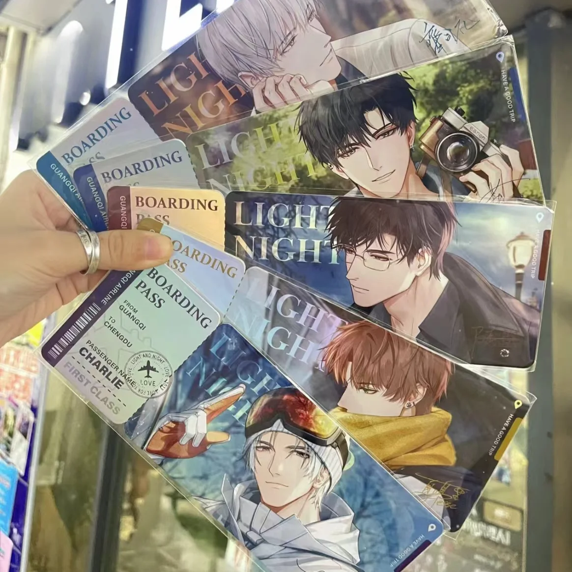 Anime Light and Night Jesse Charlie Sariel Evan Osborn Cosplay Laser Ticket Bookmark Birthday Xmas Gift Exquisite Decoration