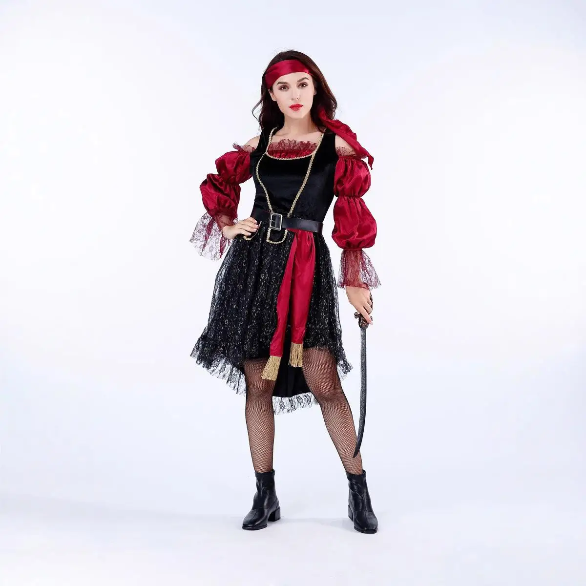 

Женская юбка карибского пирата для взрослых, костюм Ja Sparrow на Хэллоуин, бал-маскарад, наряд для пары, традиционная китайская сцена...