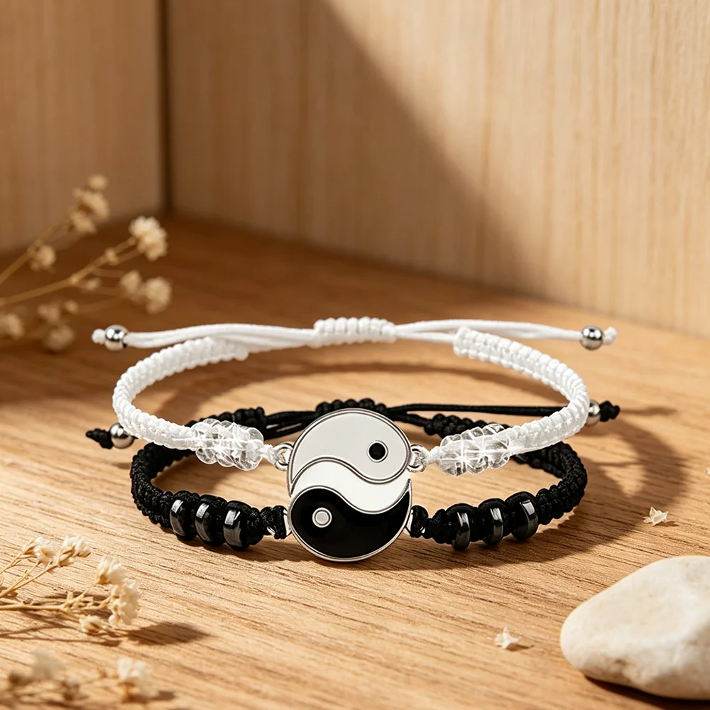 Fashion Best Friend Bracelet Unique Couple Mother-Daughter Bracelet Design Woven Ropes Extendable Pair of Bracelets for Matching