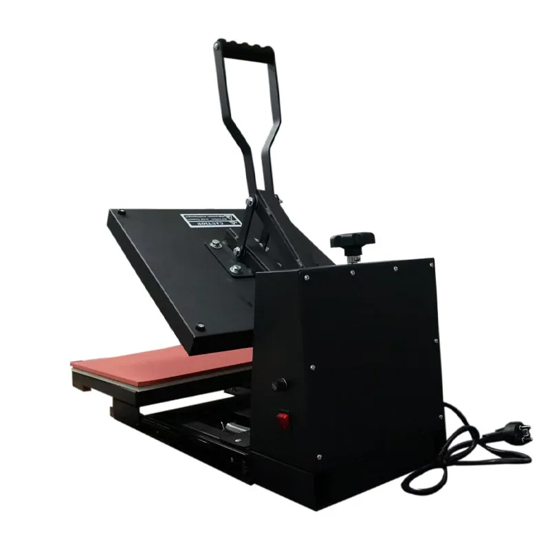 T-shirt Heat Transfer Machine Clothing Digital 38*38 Flat Retractable Heat Press Machine Manual Transfer Equipment