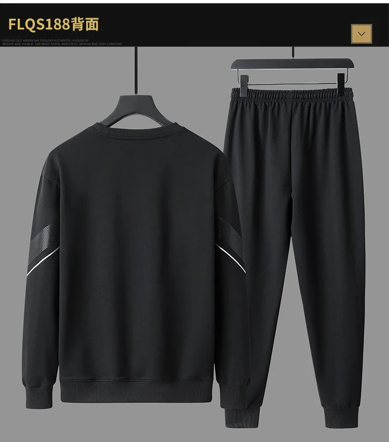2023 fashion New Tracksuit Men Casual Long Sleeve Mens Two Piece Sweatshirt+Pants Set Fashion Autumn Men sui