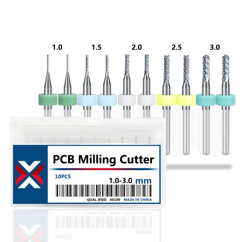 XCAN Corn Engraving Cutter  0.5-3.0mm Carbide End Milling Cutter CNC Router Bits End Mill for PCB Machine