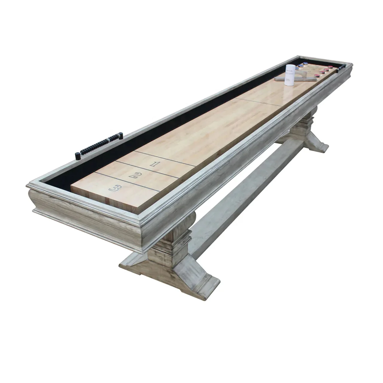 

12-футовый стол из массива дерева-шафлборда