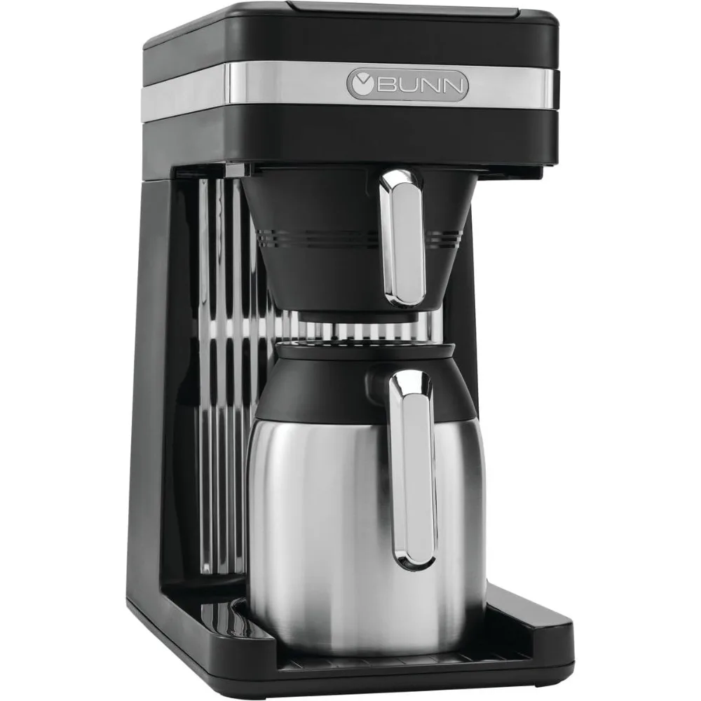 Speed Brew Platinum Thermal Coffee Maker Stainless Steel, 10-Cup, Black