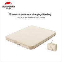 Naturehike Self-inflating Cushion Camp Double Bed Mattress Home Auto-inflatable Air Mat Outdoor Sleeping Pad with Built-in Pump