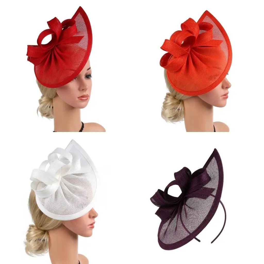 

R1WE Fashion Wedding Headgear Hat Soft Fabric Party Headpieces Party Hairpiece Cosplay Suitable for Women