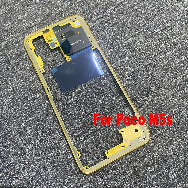 Middle Frame For Xiaomi Poco M5s LCD Screen Front Frame Housing Bezel Chassis Plate Replacement