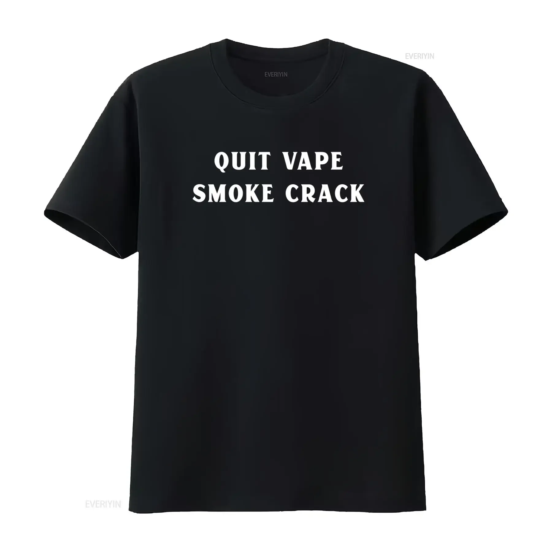 Quit Vape Smoke Crack Statement T Shirt for Trendy Anti Vaping Fashion vintage Washed Casual Versatile Stylish Stretched