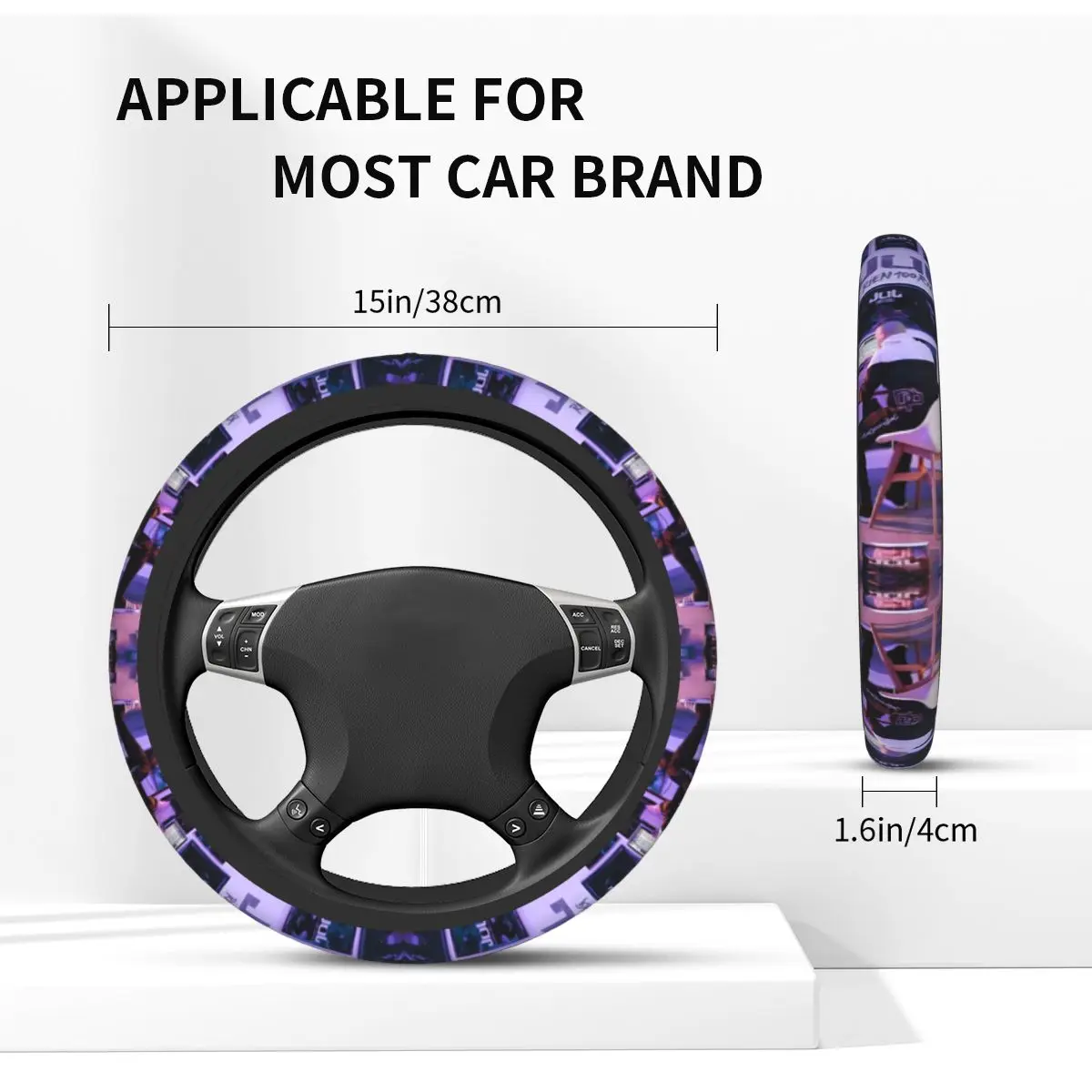 JuL C'est Pas Des Lols غطاء عجلة قيادة السيارة 38 سنتيمتر المضادة للانزلاق الفرنسية مغني الراب موضة اكسسوارات السيارات التصميم الداخلي #5