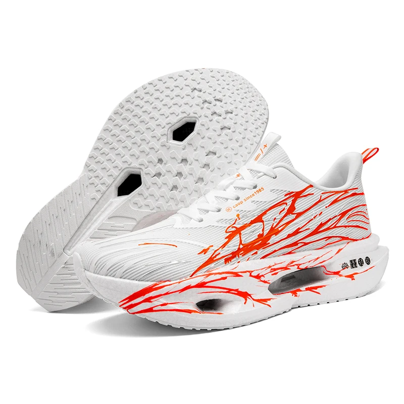 

Мужские спортивные кроссовки, легкие гоночные беговые кроссовки с карбоновой пластиной, зимние, с амортизацией, противоскользящие, износостойкие, дышащие