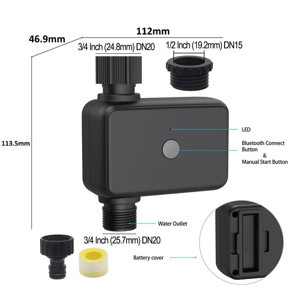 WIFI Bluetooth Watering Timer IP55 Automatically Schedules Automatic Drip Irrigation Controller Garden Valve Google Home,Alexa