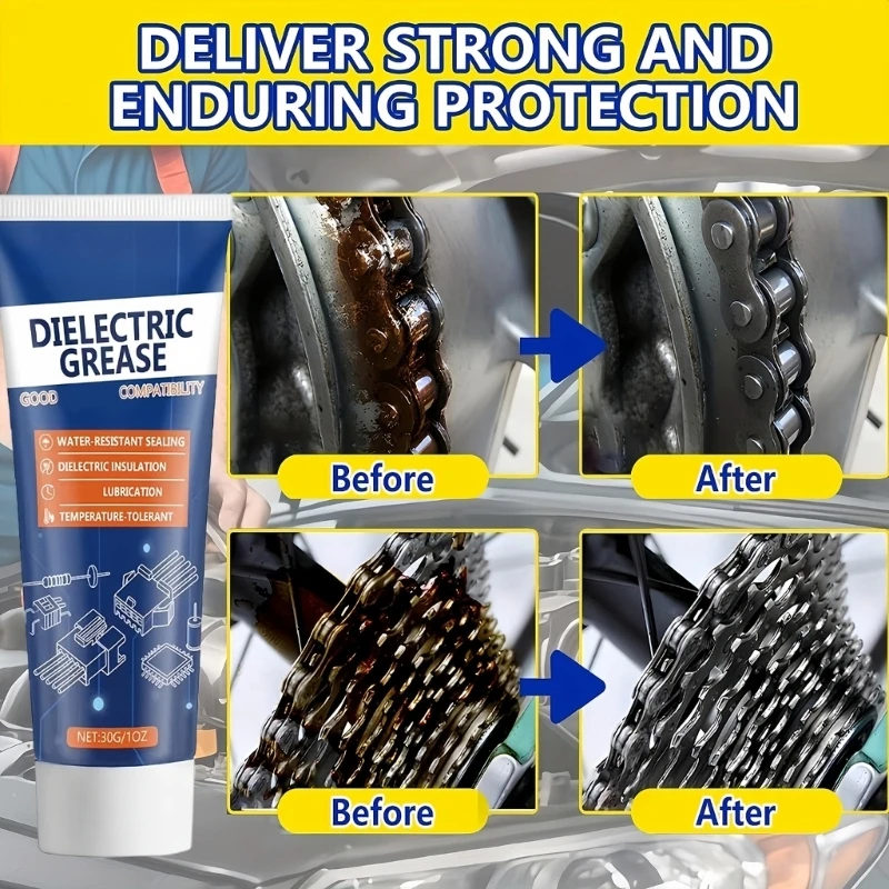 Dielectric Grease for Boot Area and Battery Terminal Care, Automotive Electrical Contact Grease for Moisture Sealing, Insulation