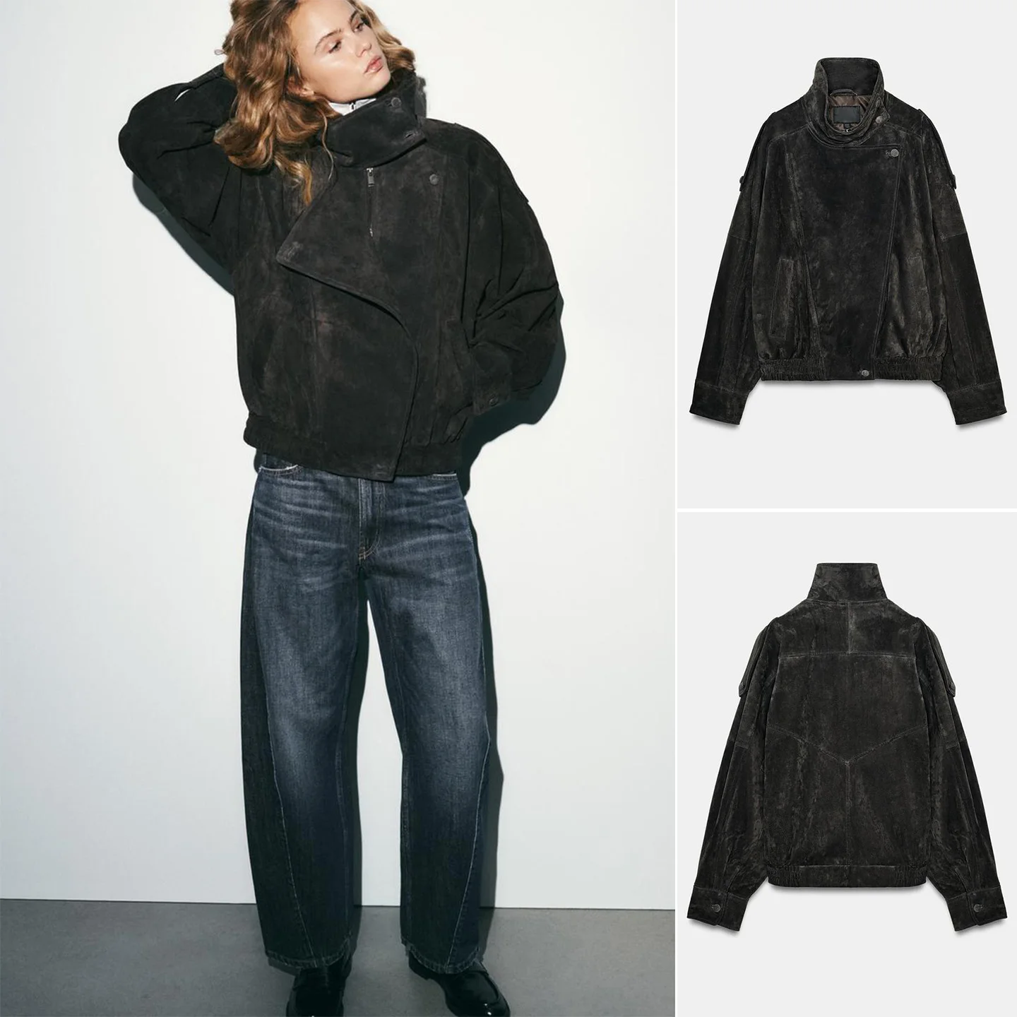 

Новая весенняя модная женская свободная кожаная мотоциклетная куртка с длинными рукавами, верхняя одежда из полиэфирного волокна, короткое пальто на молнии