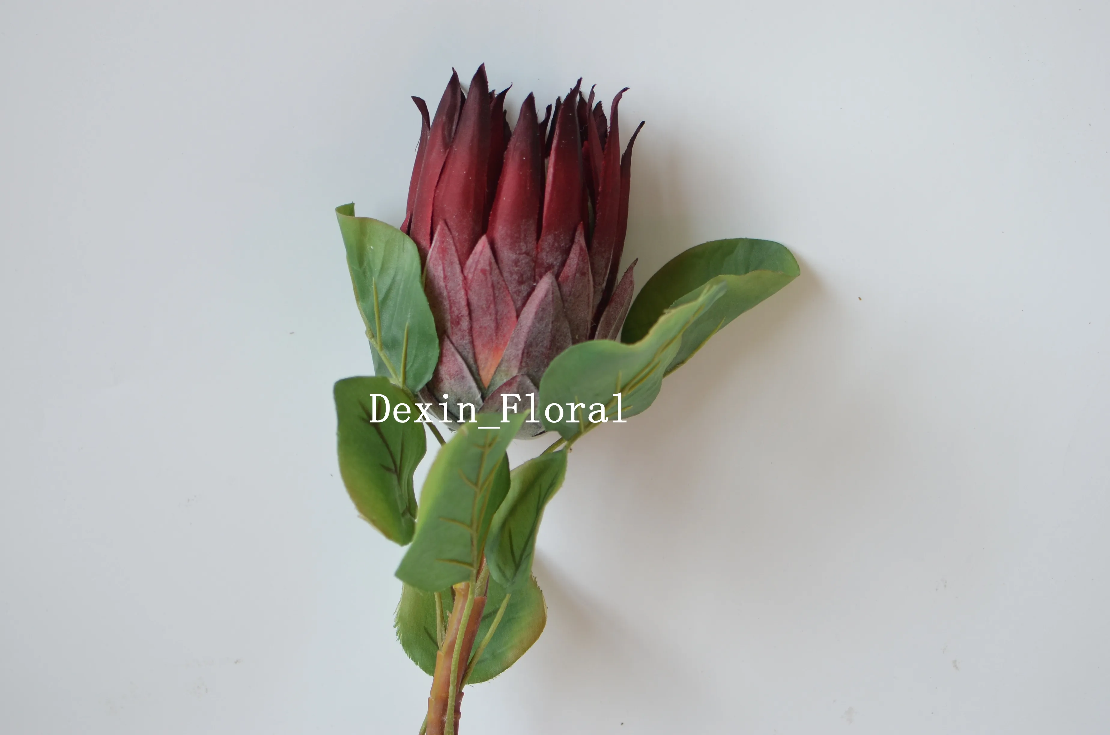 Dark Burgundy King Protea, Silk Artificial Burgundy Protea Flowers, DIY Wedding Bouquets, Centerpieces