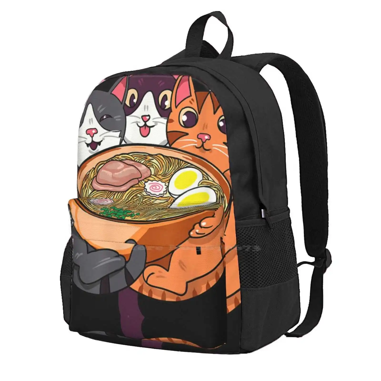 

Kawaii Anime Cats On Japanese Ramen Noodles Cat & Ramen Hot Sale Backpack Fashion Bags Makes A Great For Easter Christmas