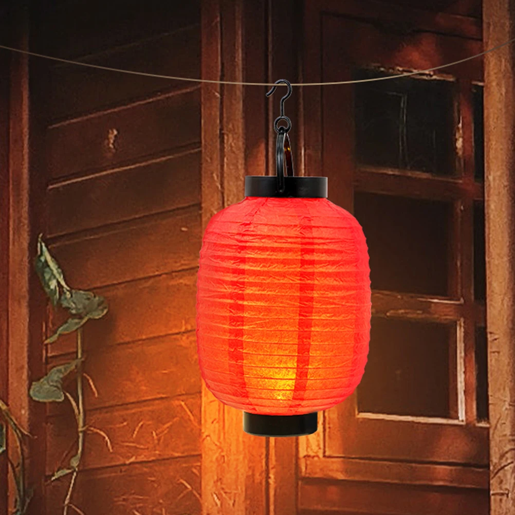 

2 Pcs Japanese Folding Lanterns Light Foldable Paper Decorative for Party Bar Restaurant White 15cm 29cm