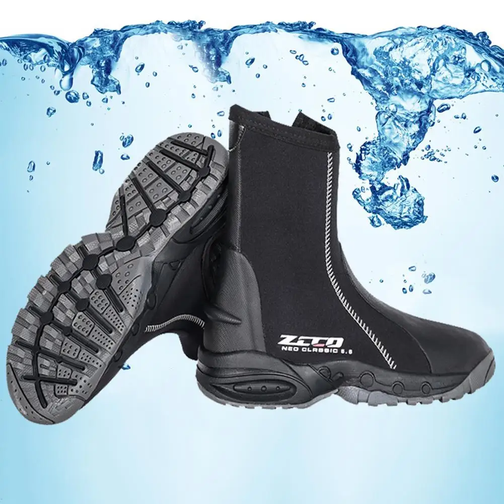 

Zcco 5mm Diving Boots High Upper Non-slip Swimming Shoes Beach Creek Shoes For Snorkeling Surfing Kayak Sailing Drop Shipping