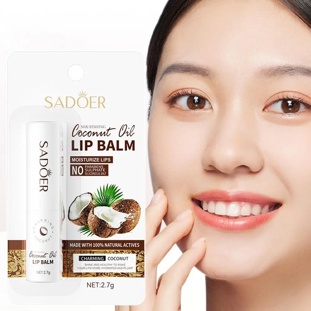  SADOER 1/5/10/15/20PCS Coconut Lip Balm Lasting Nourishment and Moisture for Men and Women Daily Care Lip Balm view 3