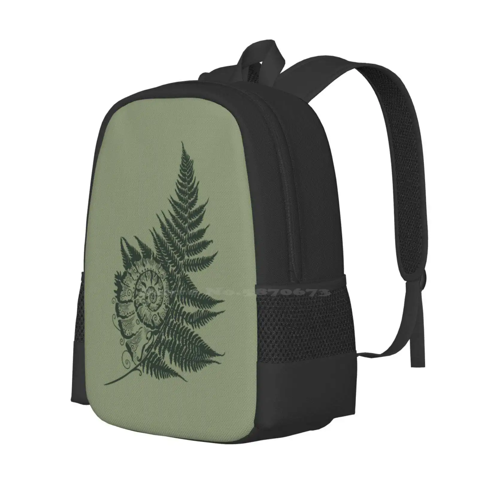 Fern Snail Shell Fern Leaf Autumn Hot Sale Schoolbag Backpack Fashion Bags Snail Shell Slug Autumn Sheet Fern Leaf Nature