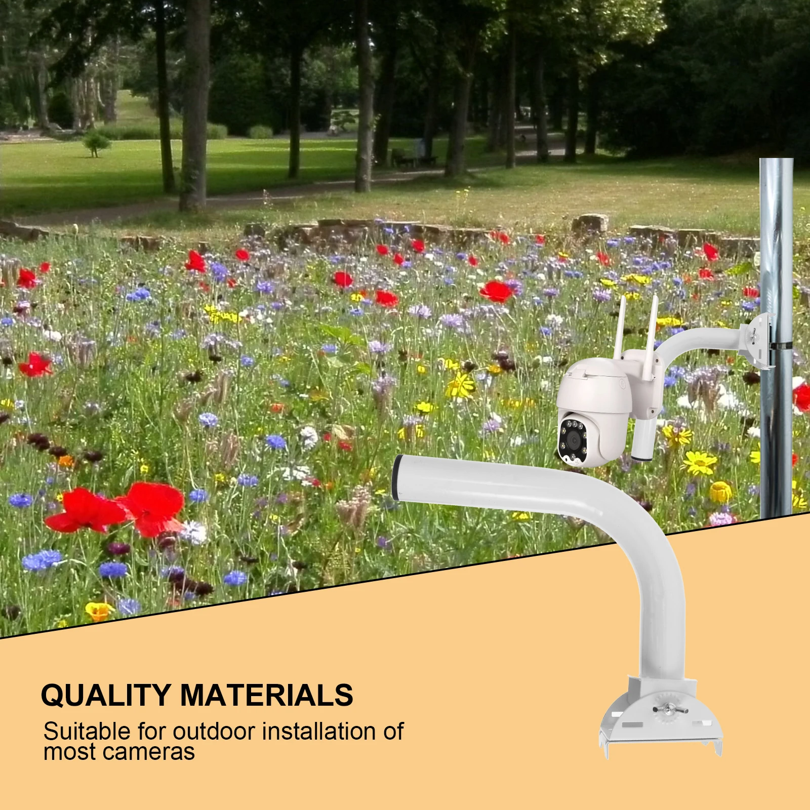

Wireless Mount Sturdy Steel Plate Wall Pole Adjustable Universal Antenna Bracket Outdoor Mounting Solution