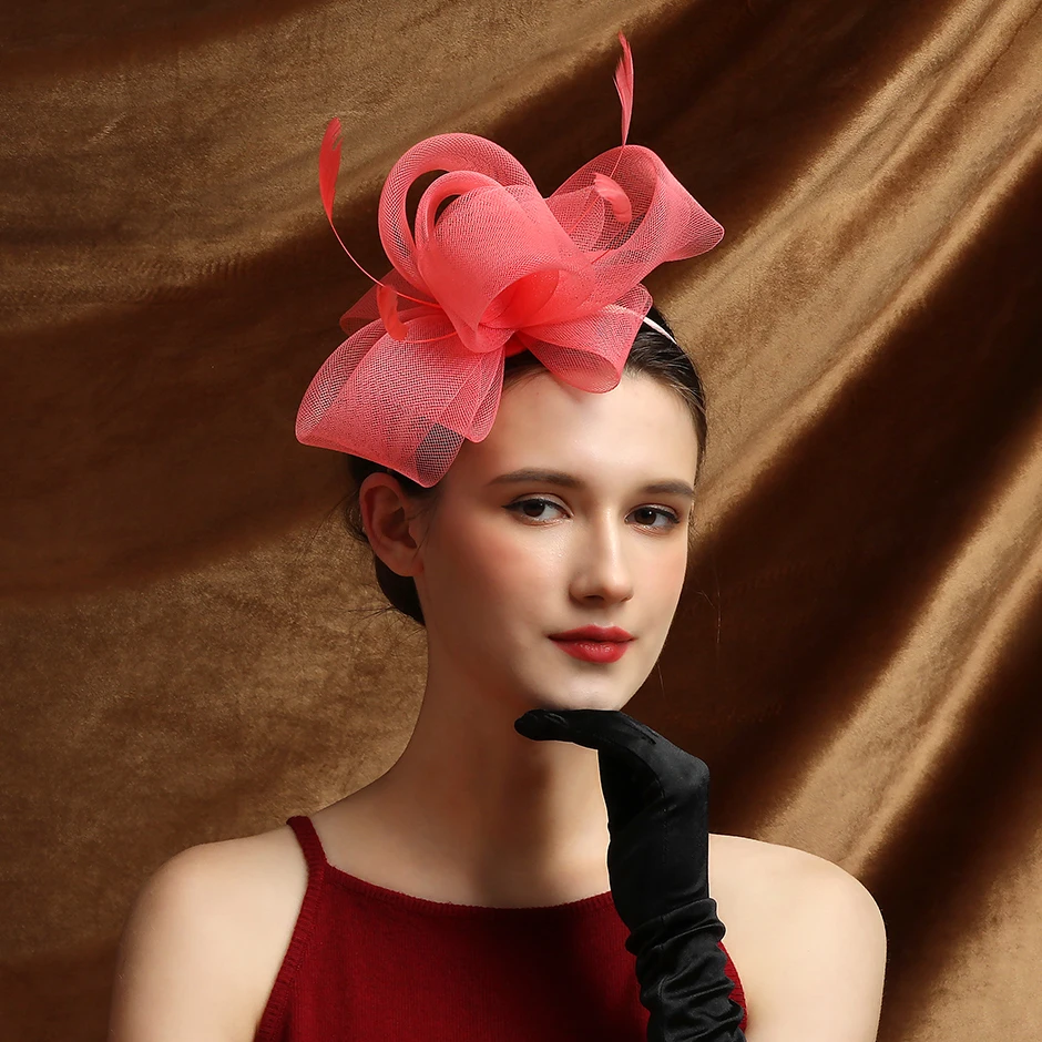 Gran oferta, tocado de moda perfecto, aros para el pelo para fiesta temática, Clip, redecilla, accesorios para el cabello, adornos para el cabello para mujer