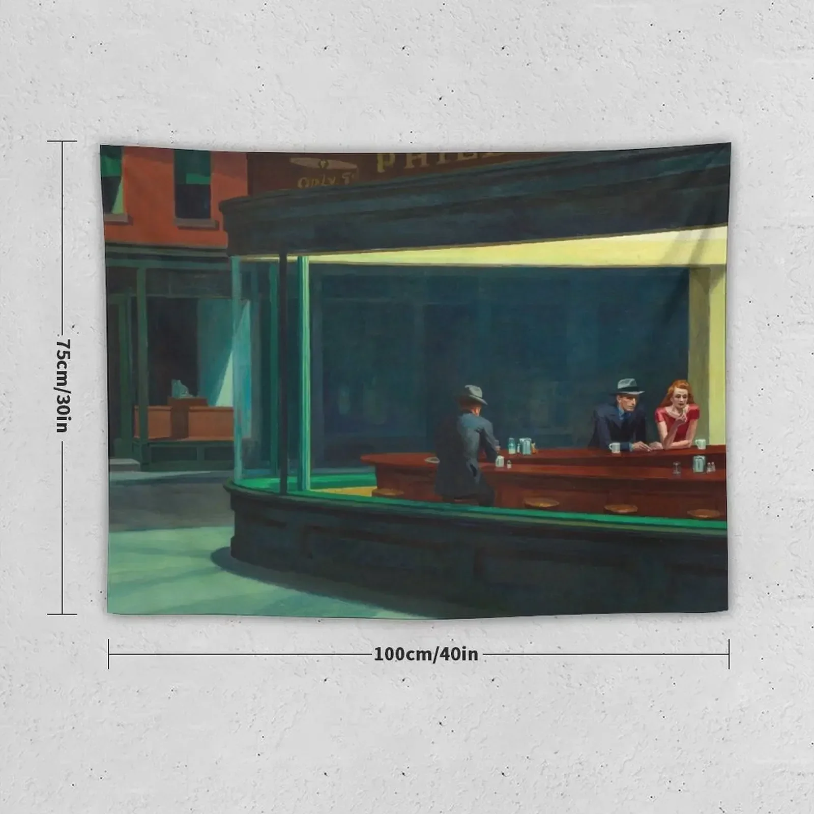 Nighthawks by Edward Hopper Tapestry Room Decorator Decoration Room Home Decor Accessories Tapestry