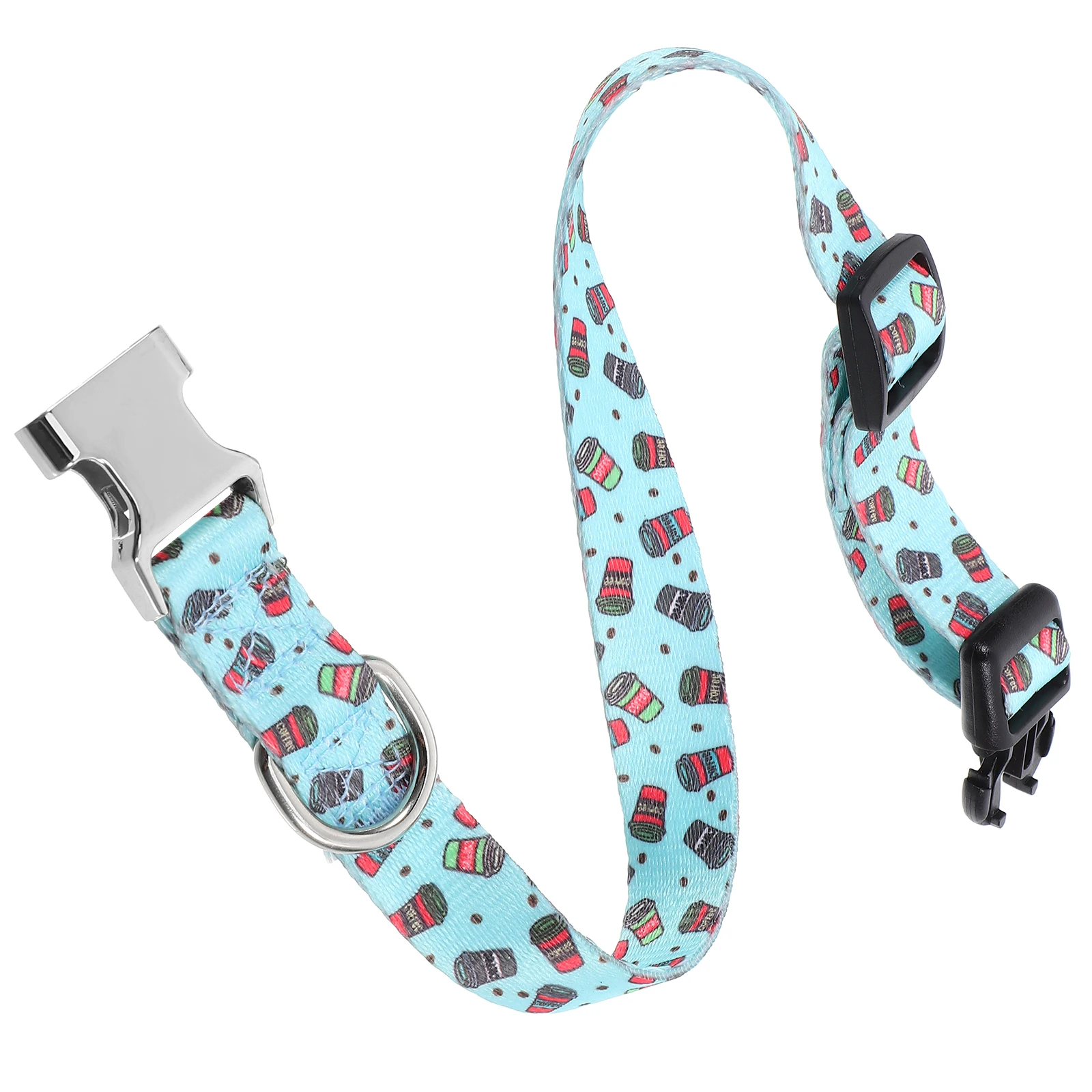

Adjustable Thickened Pet Collar Polyester Zinc Alloy Quick Release Buckle Stylish Decorative Cat Dog Collar for Festivals