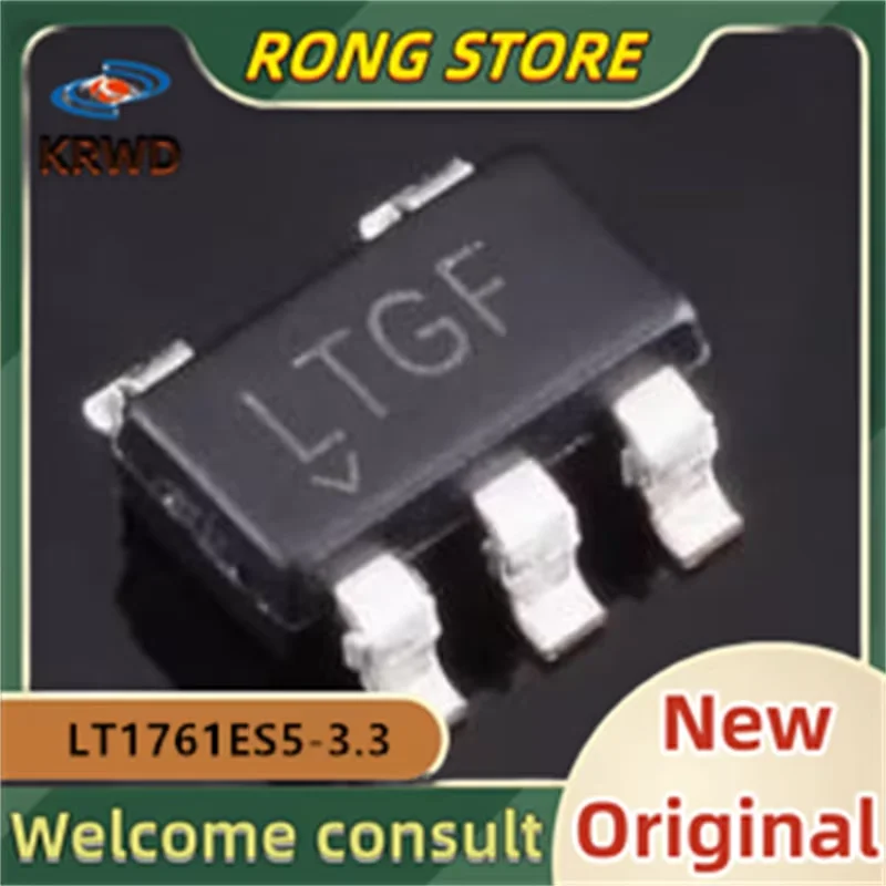 5PCS LTGF LTG LT  New and Original Chip IC SOT-23-5 LT1761ES5-3.3#TRPBF  LT1761ES5-3.3 LT1761ES5 LT1761E LT1761