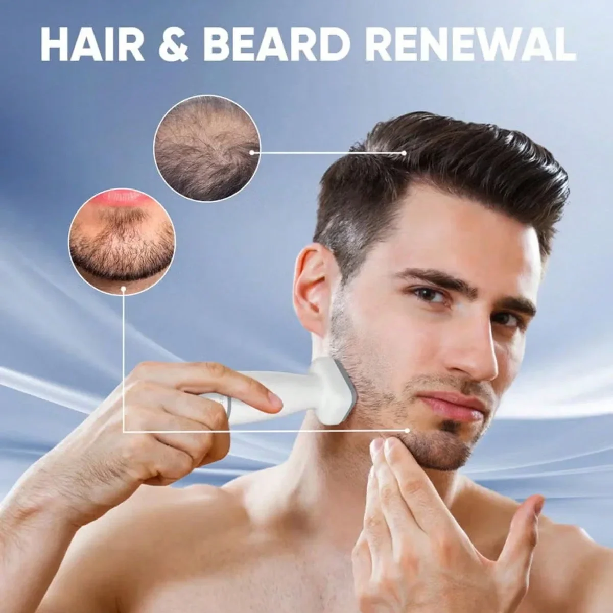 Bio 120 Nadeln 0,2 mm Derma Stamp, verstellbare Bio-Nadel, tragbares Hautpflegegerät für Gesicht, Kopfhaut, Bart und Körper – Detail 8